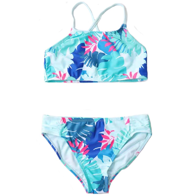 Children One Piece Swimsuit Kid Girls Bathing Suit Little Girls Swimwear Printed Jumpsuit Bathing Suit Summer Pool Beachwear