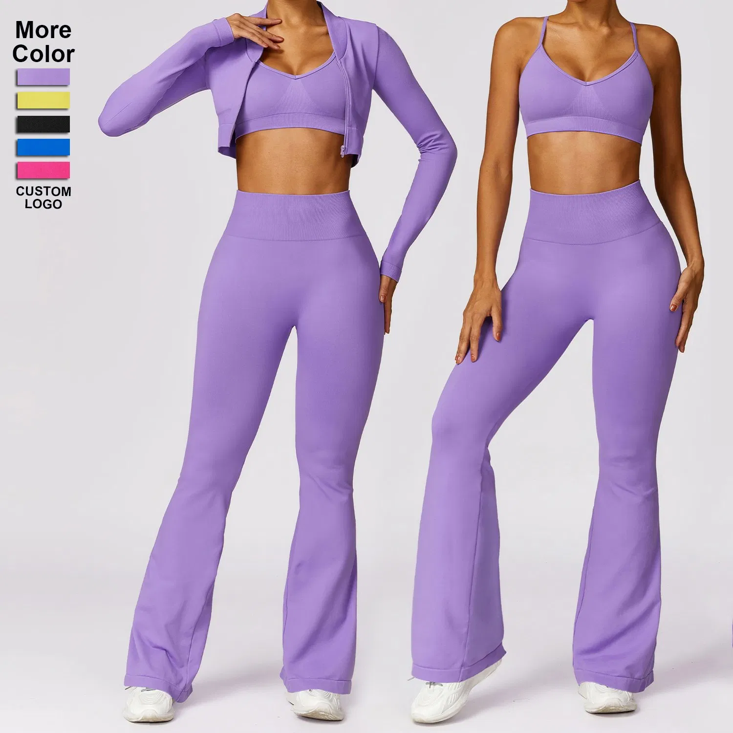 2/3PCS Tight Seamless Yoga Suit Women Casual Hip-Lift Fitness Wear