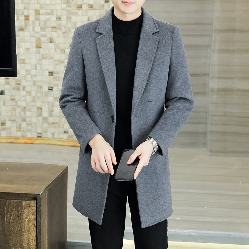 Men's Korean Fashion Denim Blazer Jacket with Contrast Stitching Casual Suit Style Men's Korean Version of Denim Outer Wear