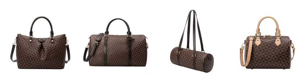 Vintage Floral Printing Shell Leather Bag Totes