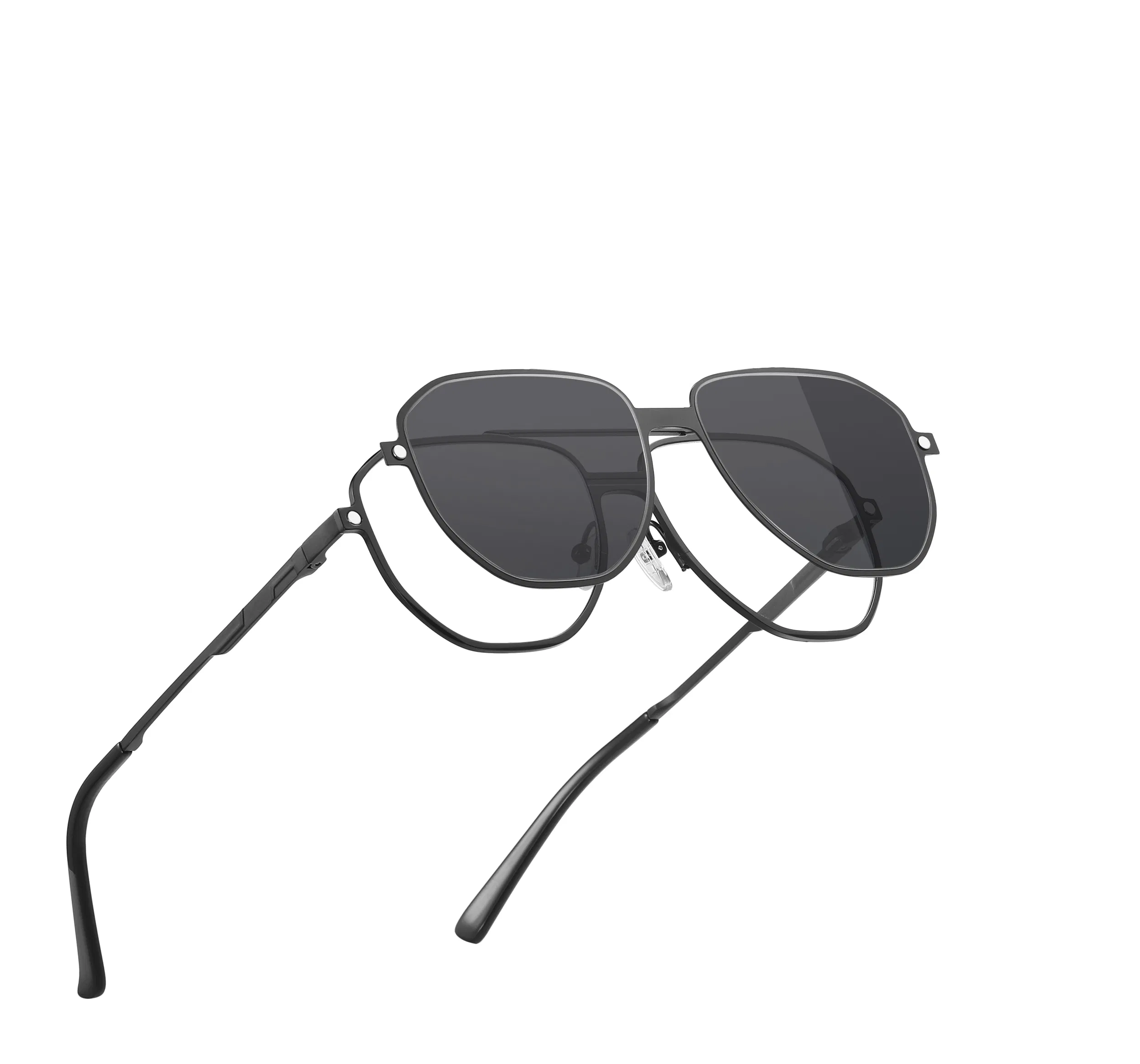 Hot Selling Metal Sunglasses Men Myopia Glasses High Quality Eyewear for Sun Shade and Prescription