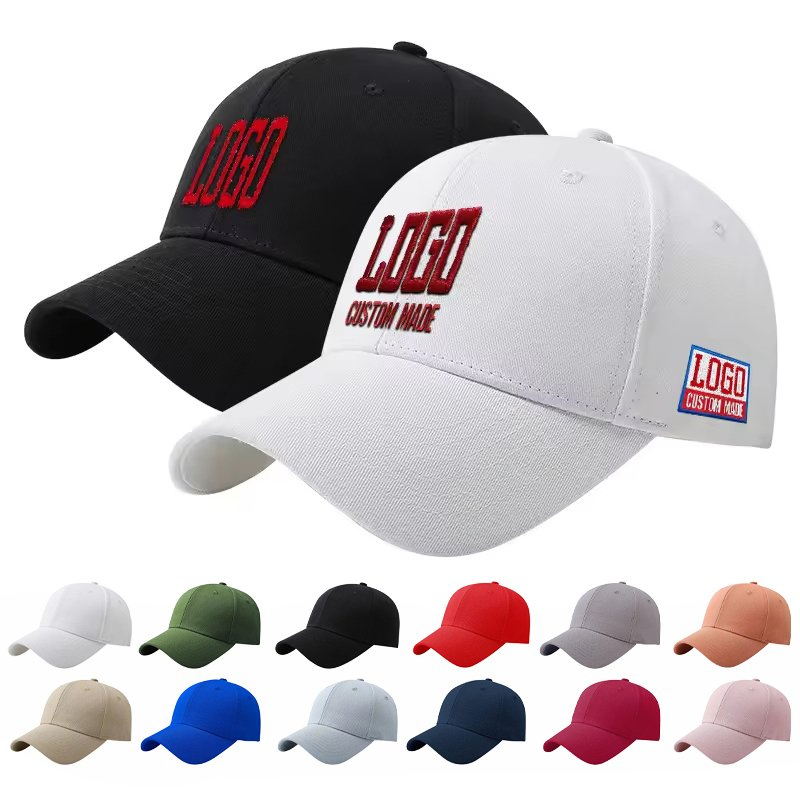 Wholesale Fashion Embroidery Baseball Cap Multi-Color Unisex Cap Hat with Custom Logo