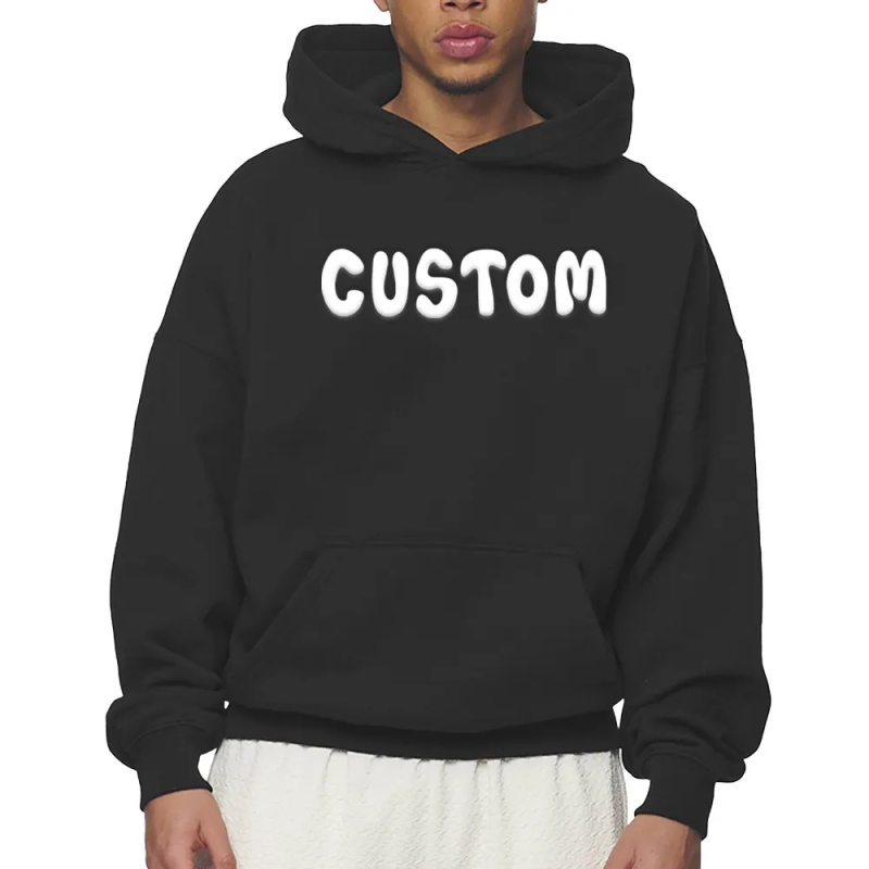 Custom Oversize Breathable Skin-Friendly Light Weight Sweatshirt Basic Puff Printing Hoodie