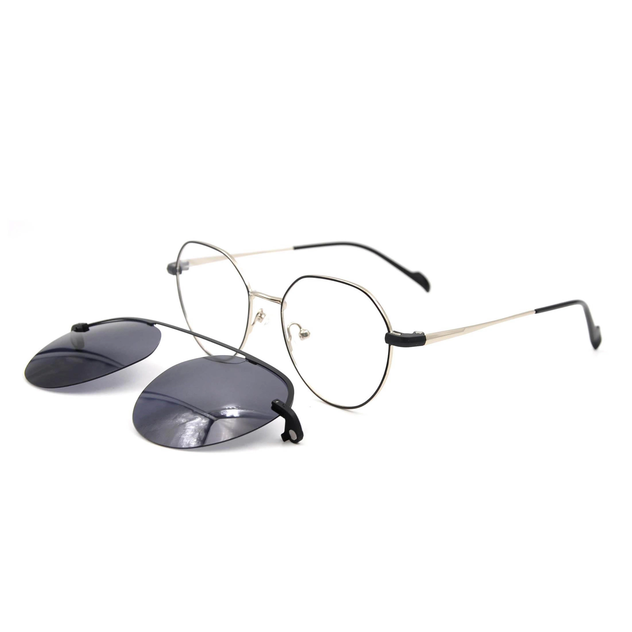 Latest Customer Favorite Polygonal Magnetic Sunglasses Polarized Lens Clip-on Metal Eyewear 2021