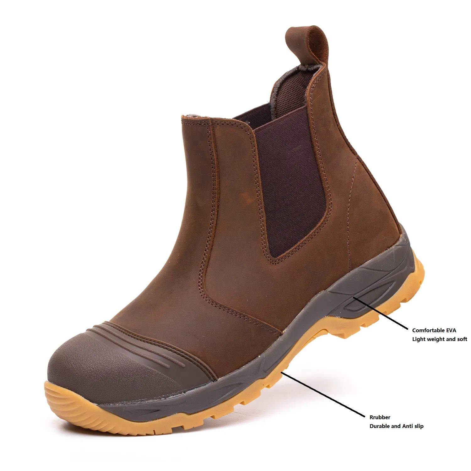 Work Footwear for Men Construction with Chelsea Style