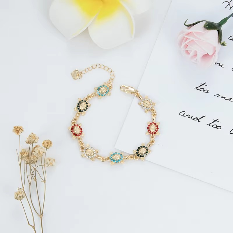 Luxury Fashion Colorful 18K Gold Plated Copper Custom Bangle Bracelets Jewelry