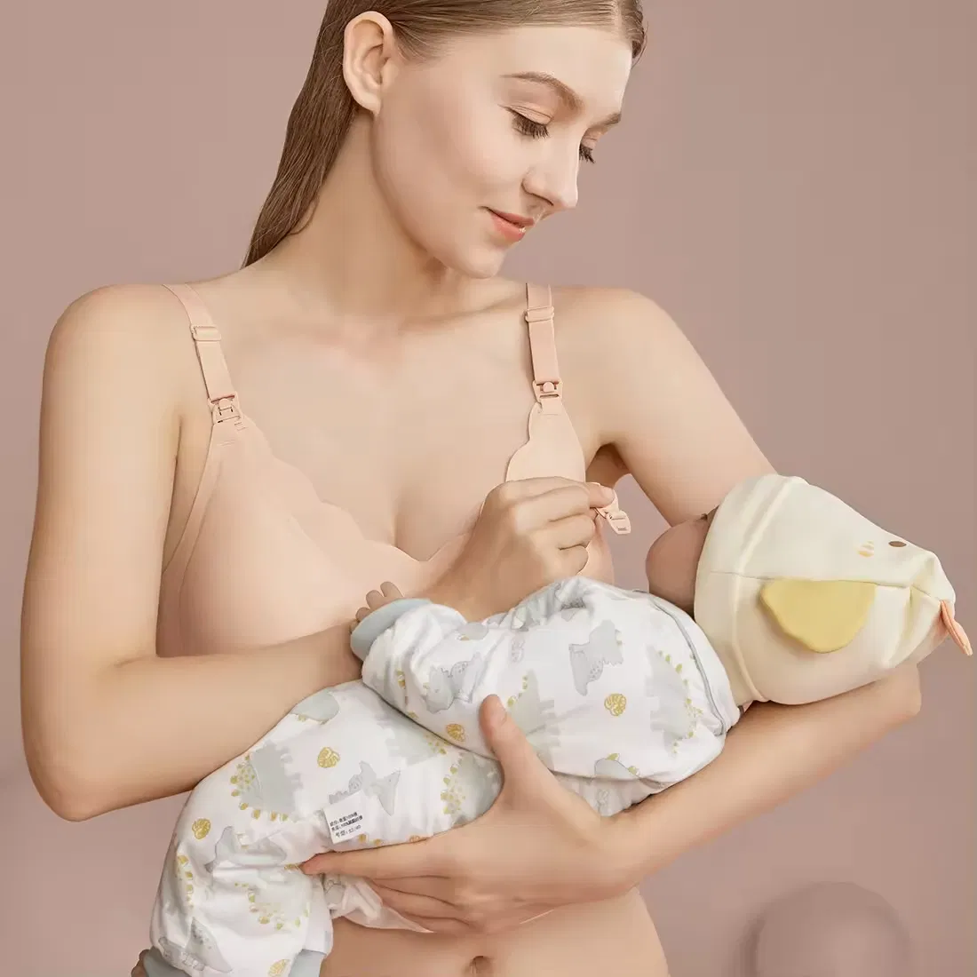 Lady High Quality Custom Women Breastfeeding Clothes Breathable Comfortable Basic Maternity Nursing Bra Extra Plus Size Solid Color Nursing Bras