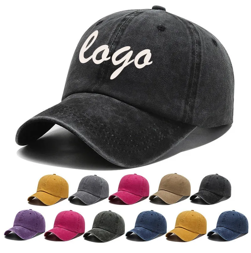 Wholesale Custom Logo Vintage Do Old Water Washing Fashion Cowboy Sport Shade Hat Baseball Cap