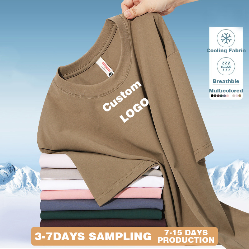 China 1688 Men's Summer 220GSM 100% Cotton Blank T Shirt High Quality Plain T Shirt Custom Oversize Boxy Fit Streetwear Basic Tshirt