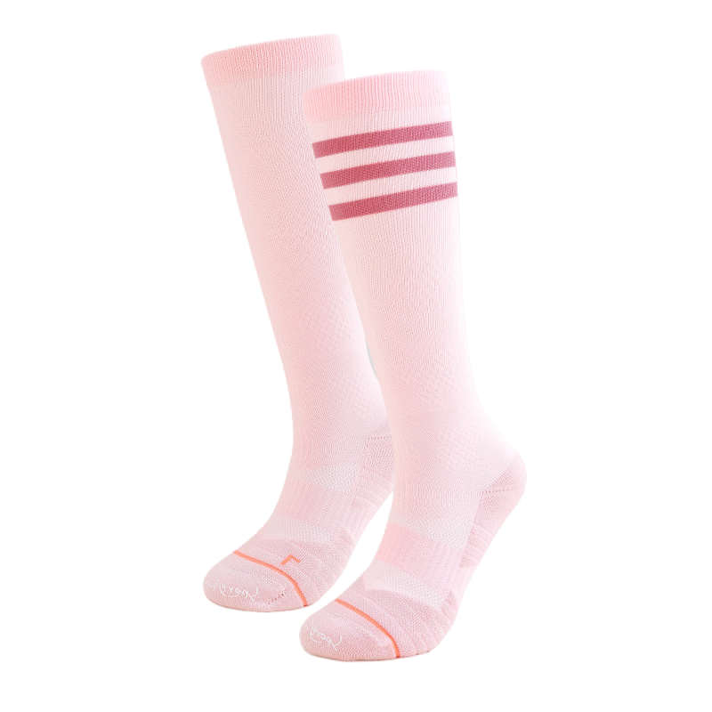 Custom Youth Soft and Stretchy Kids Performance Socks Youth Hosiery in Pink/White/Green/Black Breathable Knee High Stockings for Students Socks