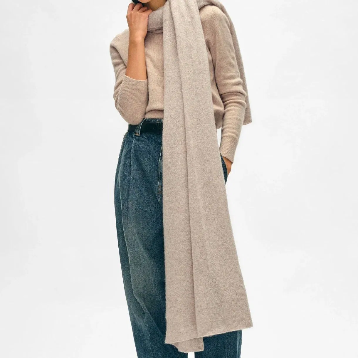 100% Cashmere Knitted Ladies &amp; Men Fashion Long Scarf Shawl