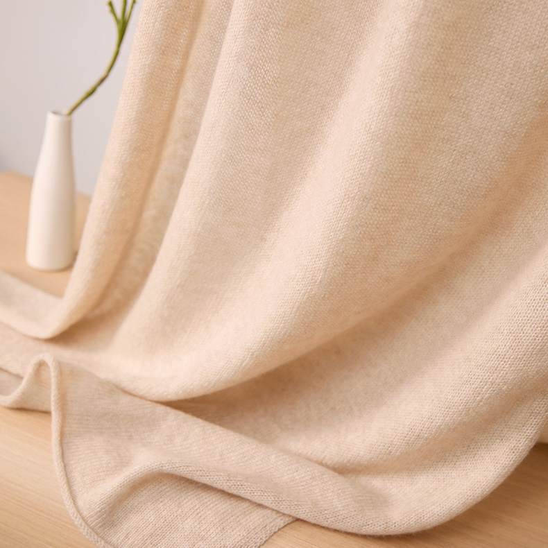 Women Pure Cashmere Knitted Scarf Large Soft Warm Elegant Winter Shawl