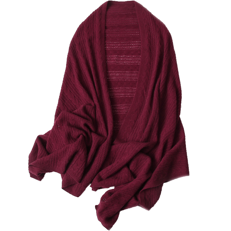 Warm Knitted Women's Poncho Cashmere Pashmina Girls' Scarves Shawls