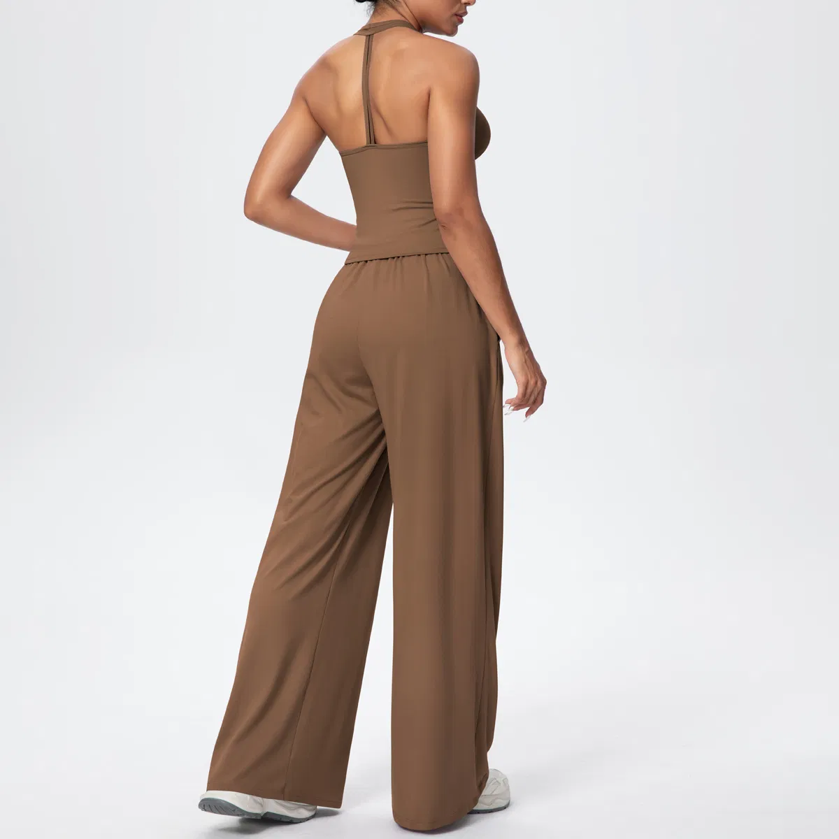 Hot Selling Roupas De Treino 2 Pieces Yoga Sets Loose Casual Sport Sweatpants and Tank Top Gym Fitness Wear Women's Tracksuit