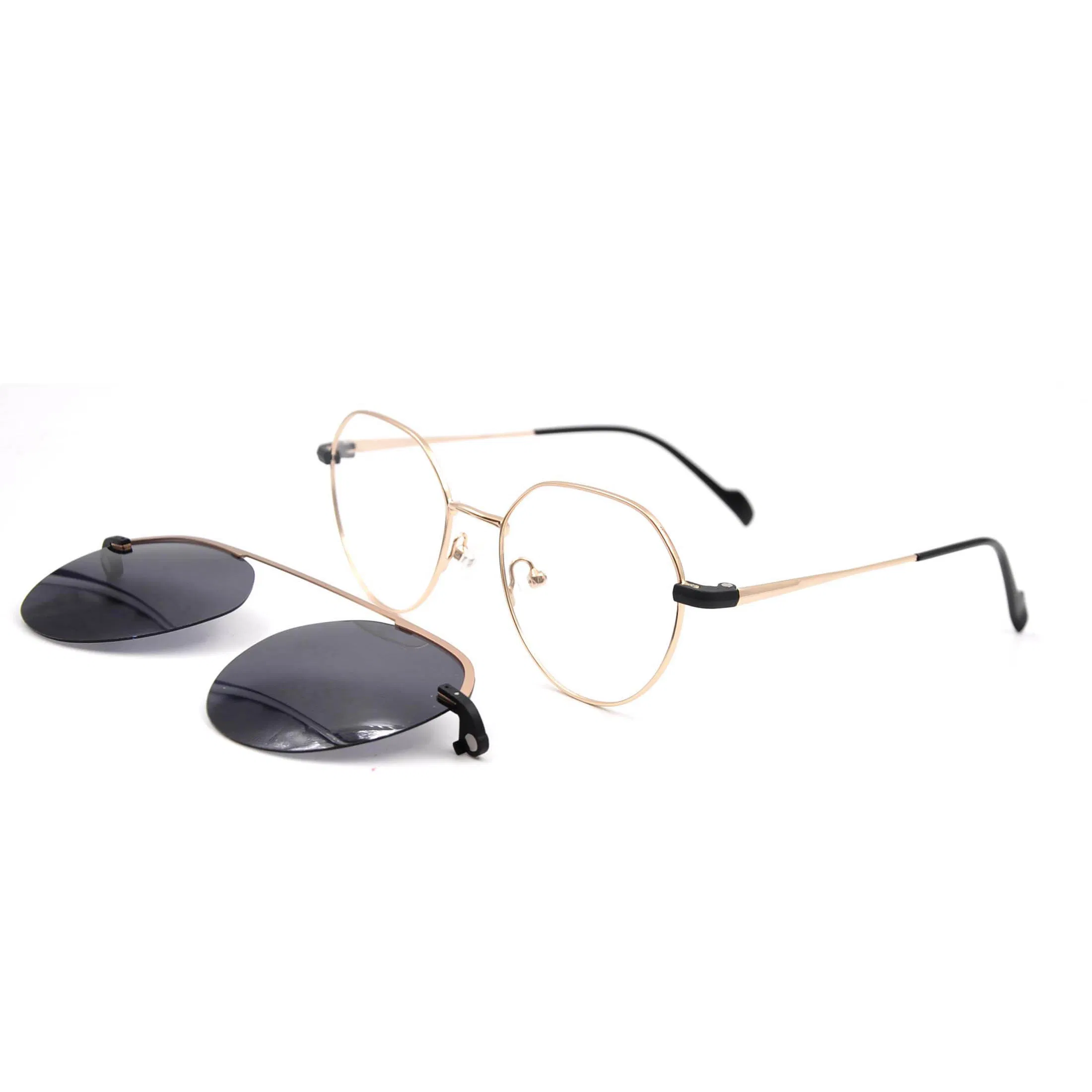 Latest Customer Favorite Polygonal Magnetic Sunglasses Polarized Lens Clip-on Metal Eyewear 2021