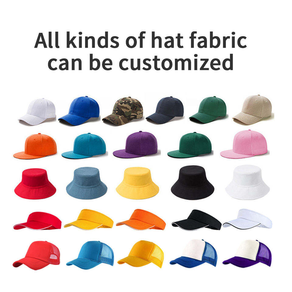 Factory Wholesale 100% Polyester Hard Top Structured Plain 6-Panel Sports Baseball Cap Custom Logo Blank Trucker Cap Hat