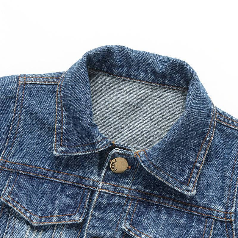 Baby 100% Organic Cotton Icon Denim Jacket Unisex Jacket Black Jeans Fashion Baby Wear