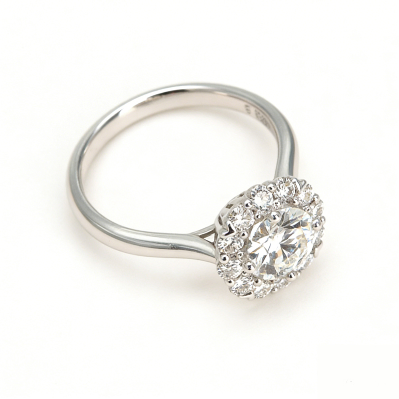 Custom D-Color 1 Carat Luxury Design Lab Diamond Ring Fashion Jewelry