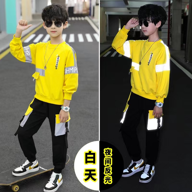 Wholesale Graphic Fashion 1688 Guangzhou Factory Kids Apparel Boy Clothes Printing Comfortable Boy Hoodies Sets