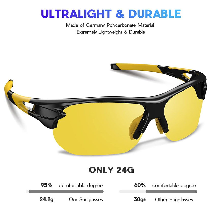 Cycling Outdoor Glasses with Mirror Lenses UV400 Sports Eyewear