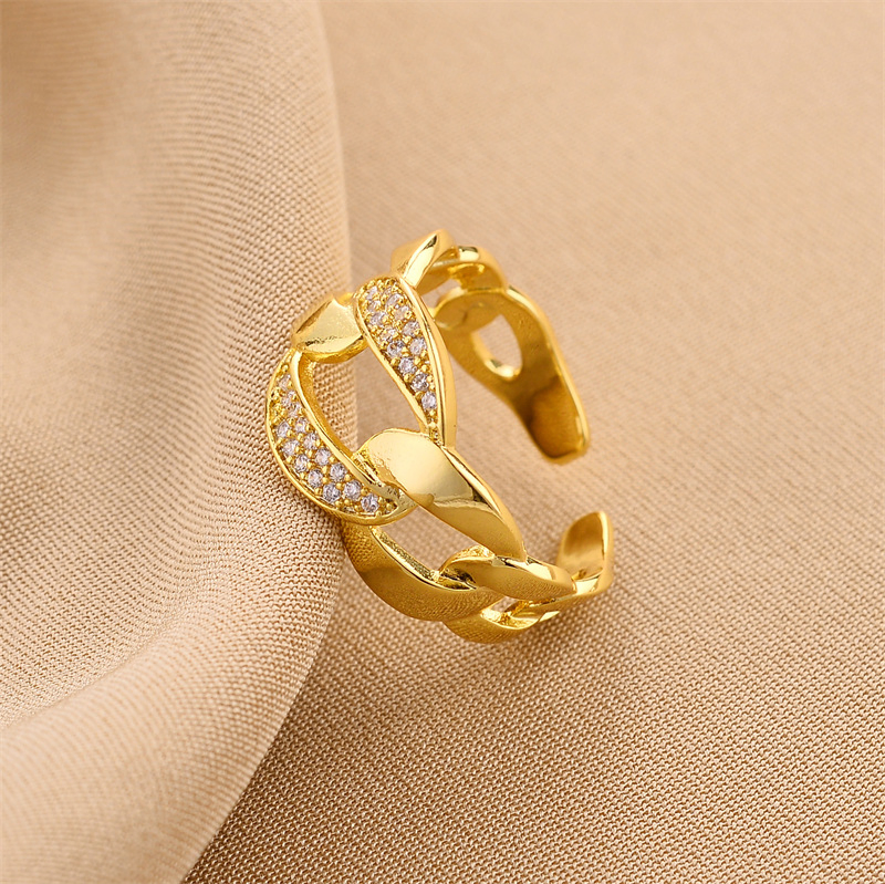 Open Ring Female Fashion Personalized Ins Tide Index Finger Ring Cold Wind Light Luxury Vegetarian Ring Hand Jewelry Ring