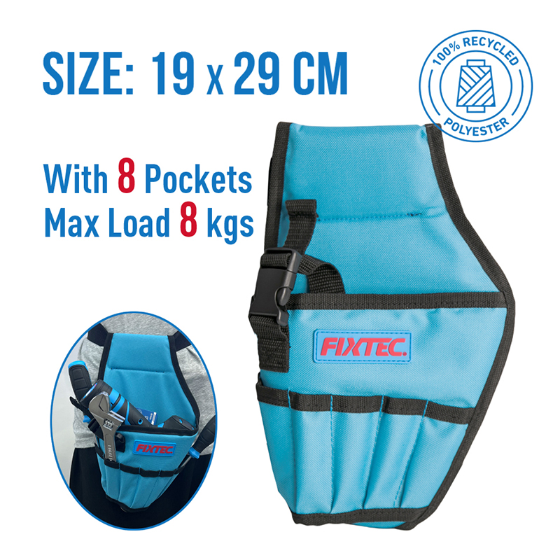 Fixtec Wholesale Durable Tool Bag Wear-Resistant Electrician Drill Holster Tool Belt Waist Pouch Bag