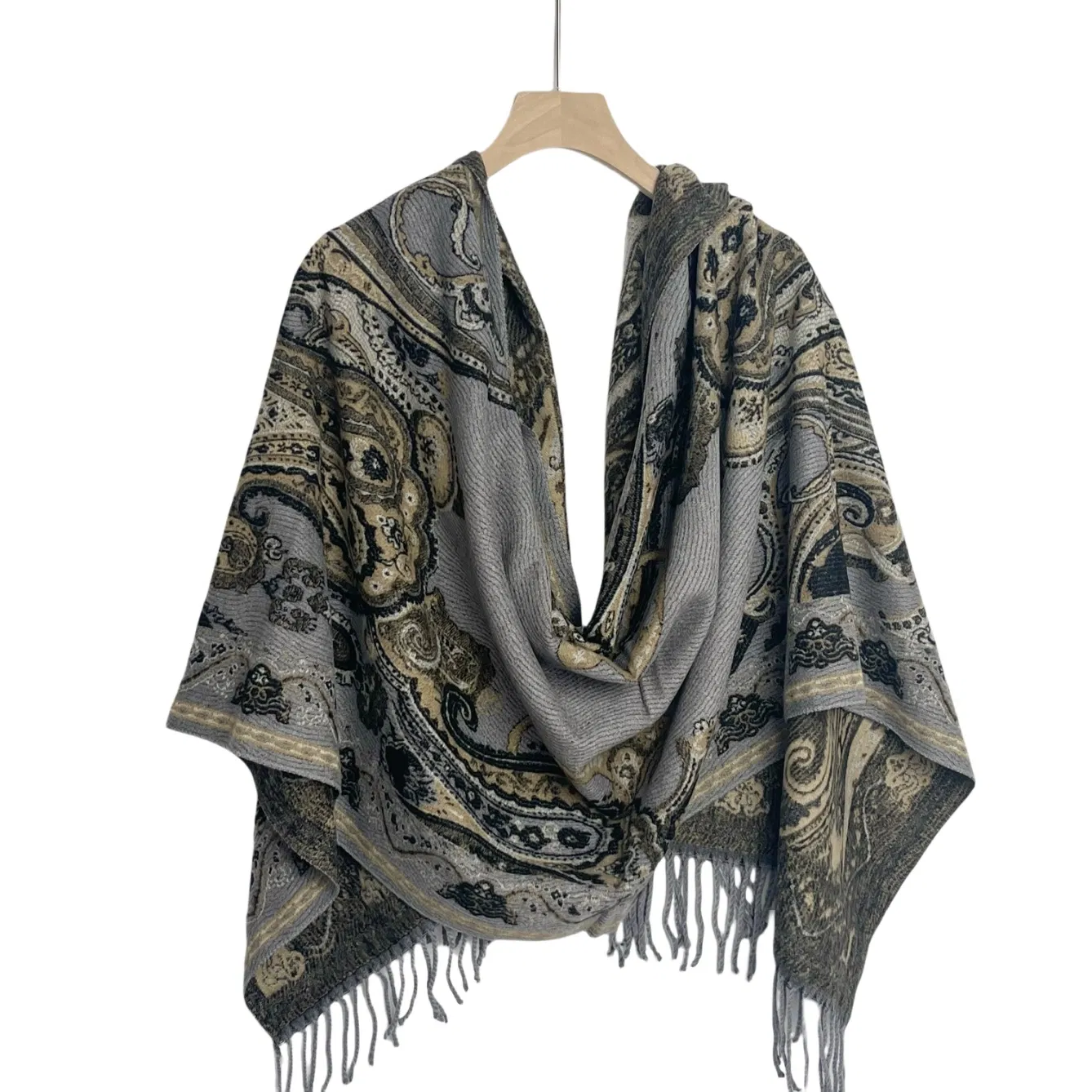 Winter Cashmere Scarf Fashion Lady Thickened Shawl with Tassel