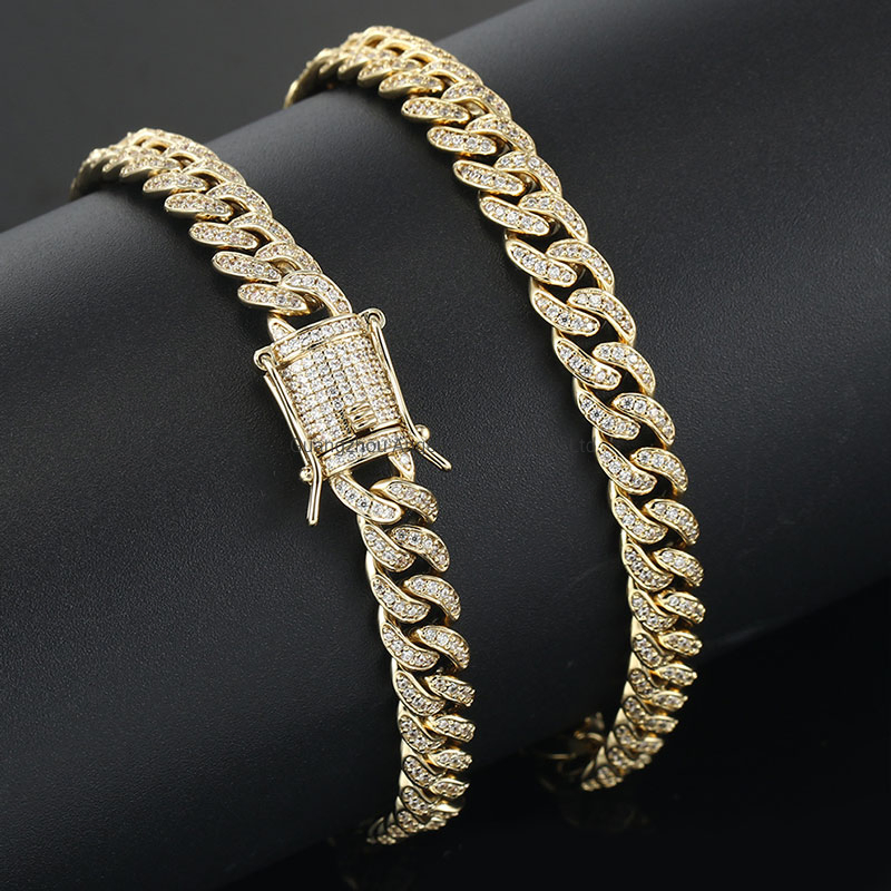 Factory Custom Jewellery Set 18K Gold 925 Sterling Silver or Brass Fashion Accessories Ring Bracelet Necklaces Hip Hop Cuban Link Jewelry for Men &amp; Women