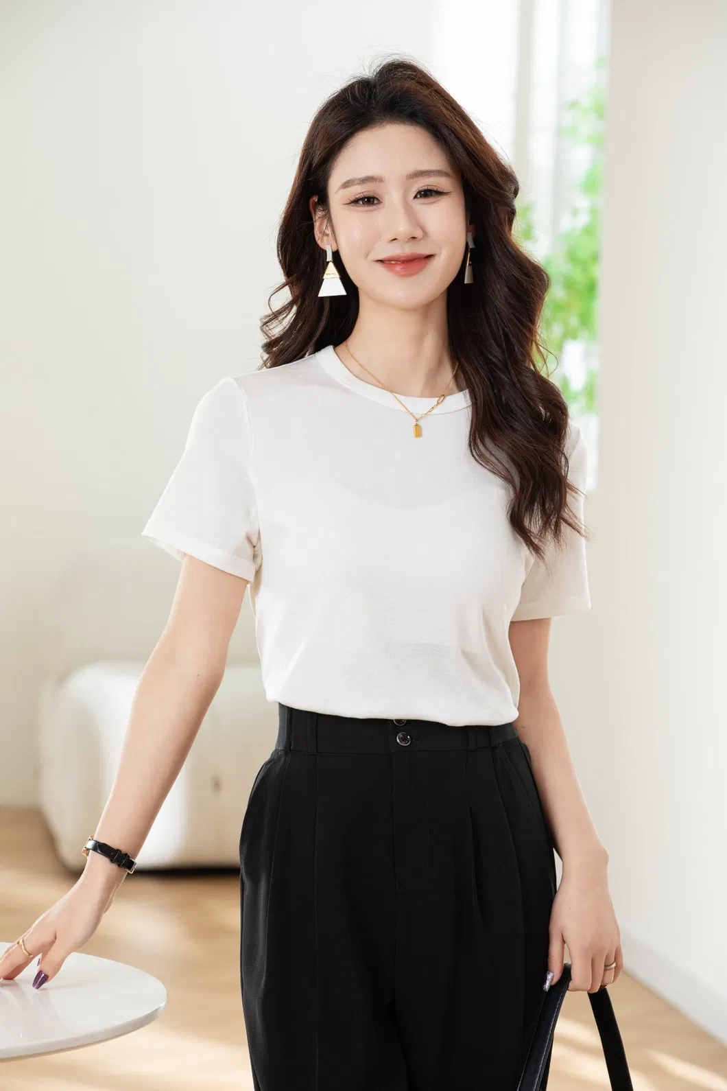 Short Sleeve Plain Tee Shirt 3