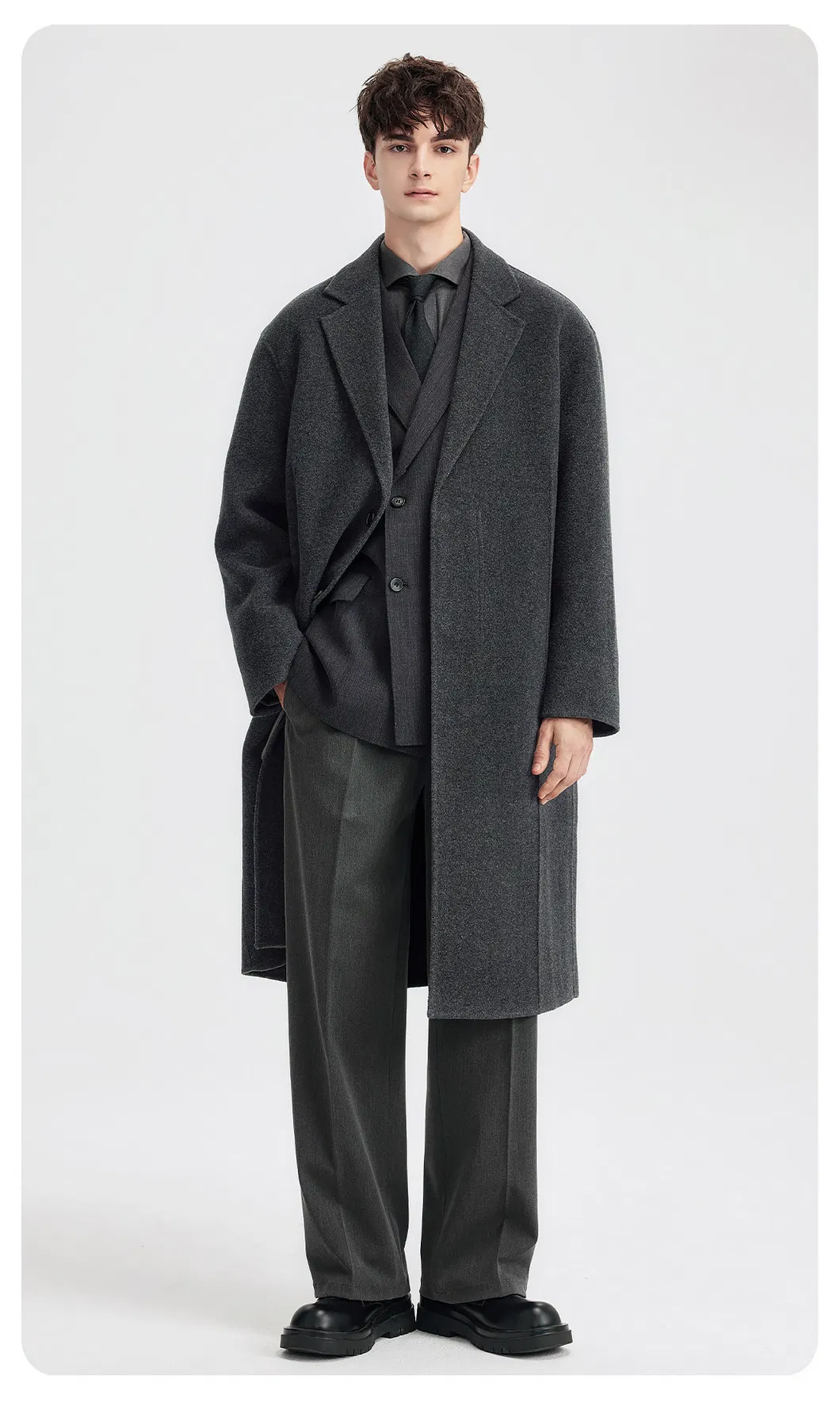 Double Face Wool Coat Detail