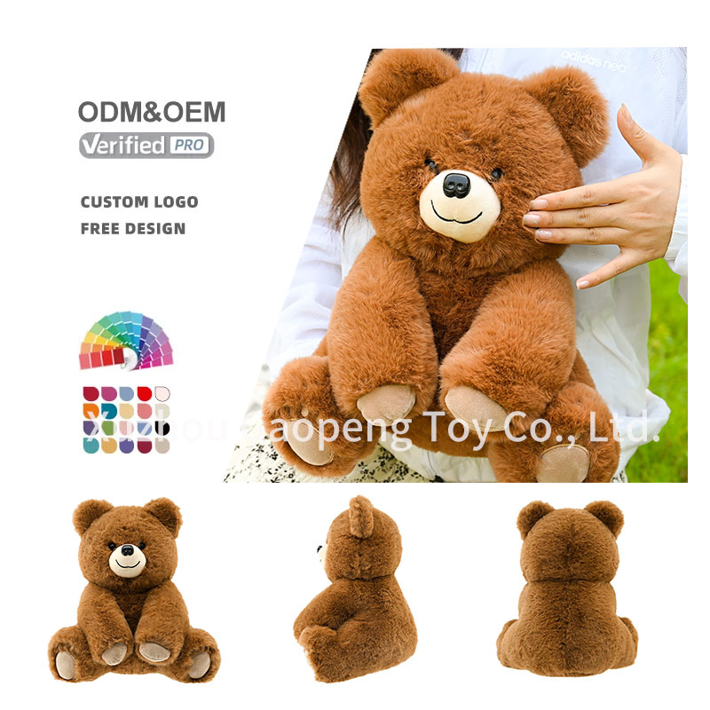 Fashion Big Size Brown Teddy Bear Plush Toy for Couch Sofa Office Bed Kids Gift Custom Bear Soft Stuffed Animal Toy