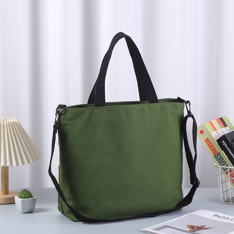 Women's Korean Relaxed Trend Canvas Handbag Exclusive Simple Design Large Capacity Single Shoulder Tote