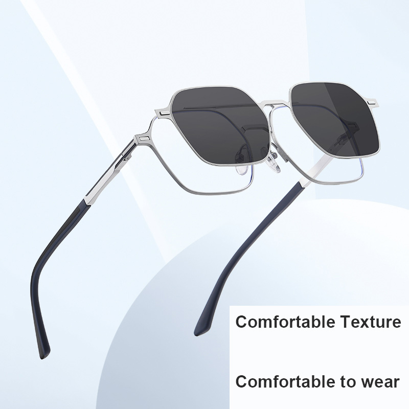 2025 UV400 Polarized Sunglasses Square Shape Metal Optical Frames Wholesale Eyewear