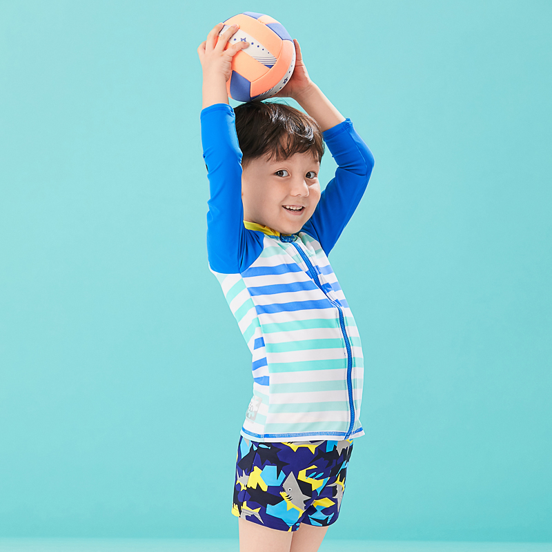 2021 Boys Long Sleeve Rash Guard Top Shirts Clothes Swimwear &amp; Beachwear