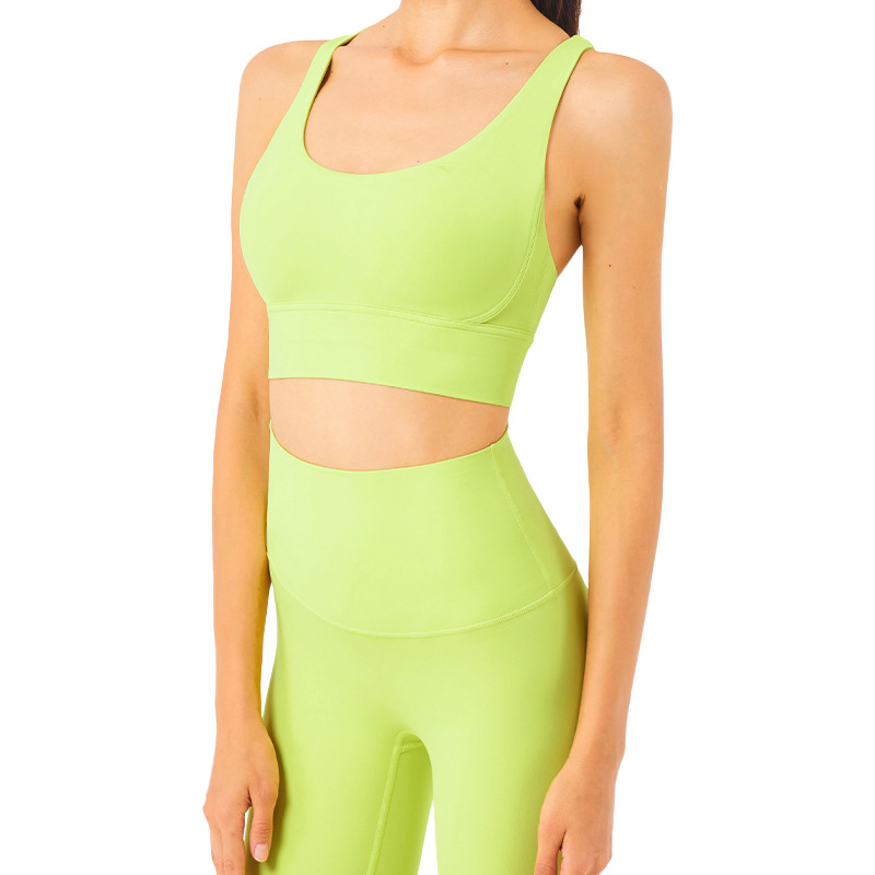 Wholesale Factory Lemon Yellow Yoga Clothing Set Slim Fit Casual Yoga Pants Shorts Bra Cycling Gym Running Fitness Dopamine Sports Yoga Wear