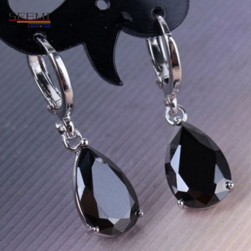 Hot Wholesale Pink Zircon Earrings Fashion Jewelry