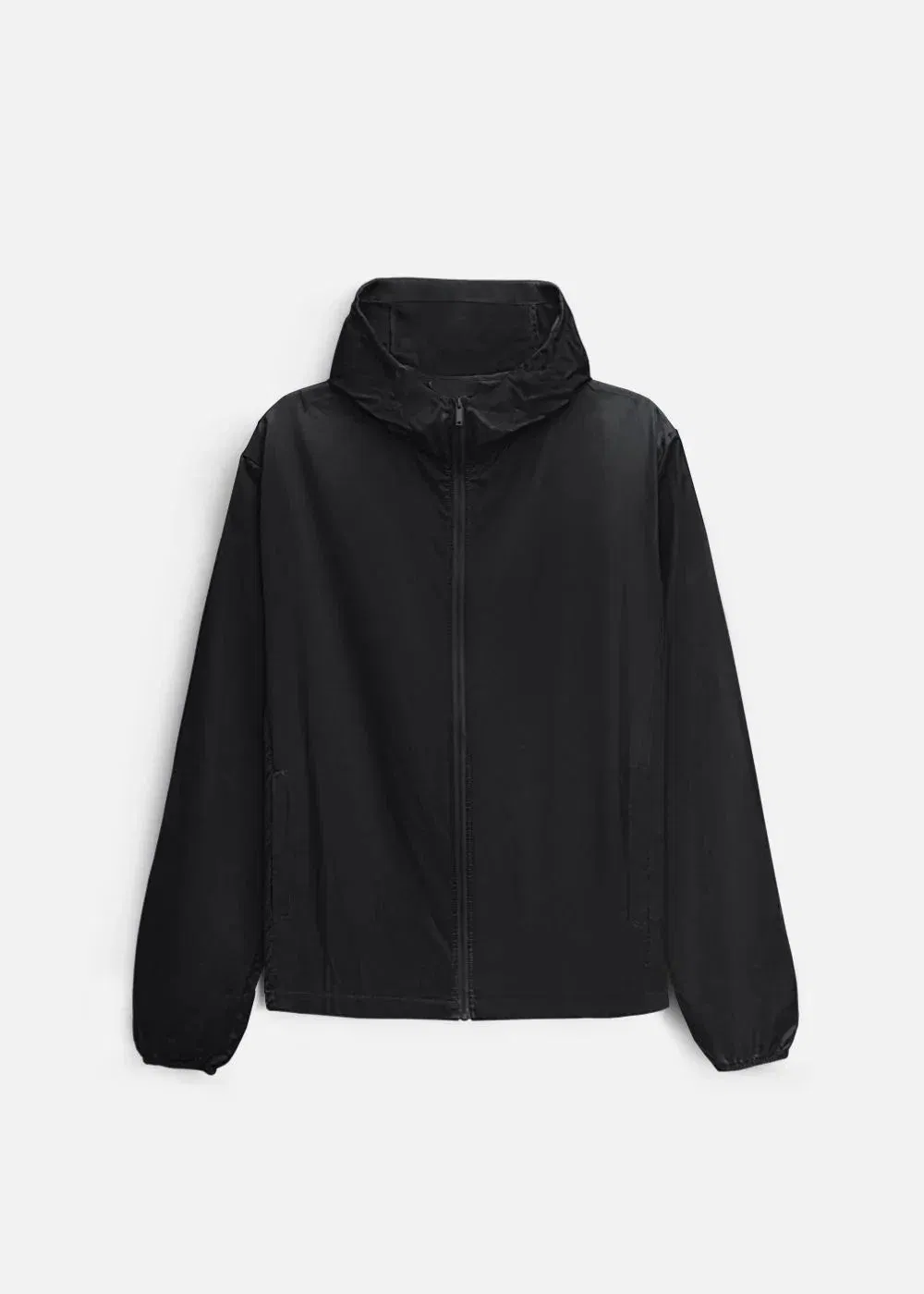 Black Smart Foldable Ultra Light Windproof Parka Jacket Outerwear