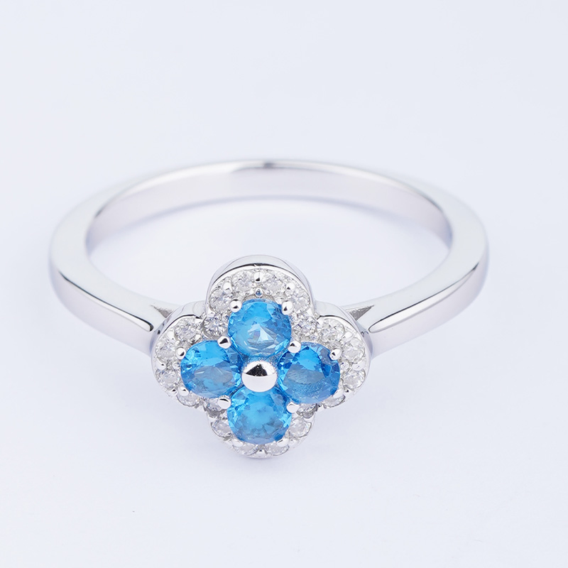 S925 Sterling Silver-Plated Platinum Five-Flower Fashion Jewelry Sets