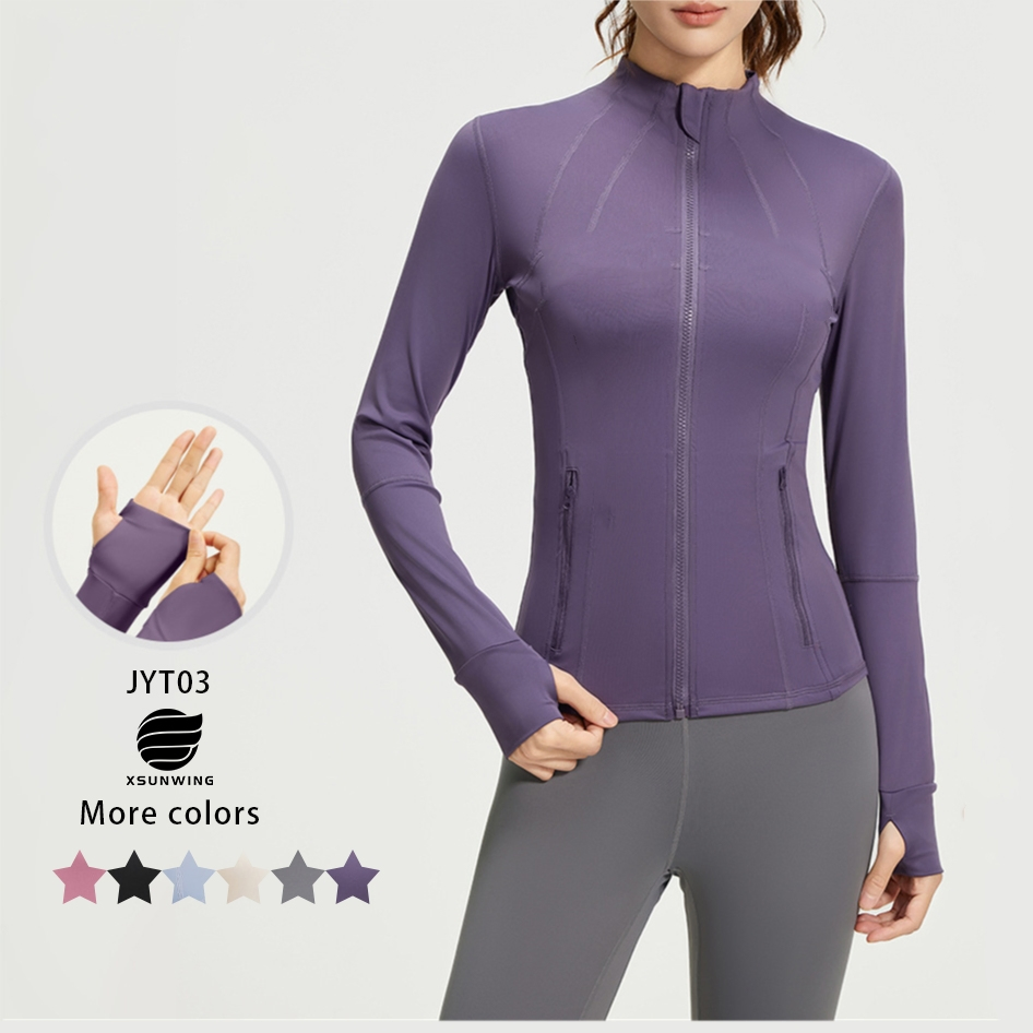 Xsunwing Lulu Design Outfits Long Sleeve Sports Outerwear Gym Tennis Pickleball Gym Yoga Workout Design Running Jackets Wjyt03