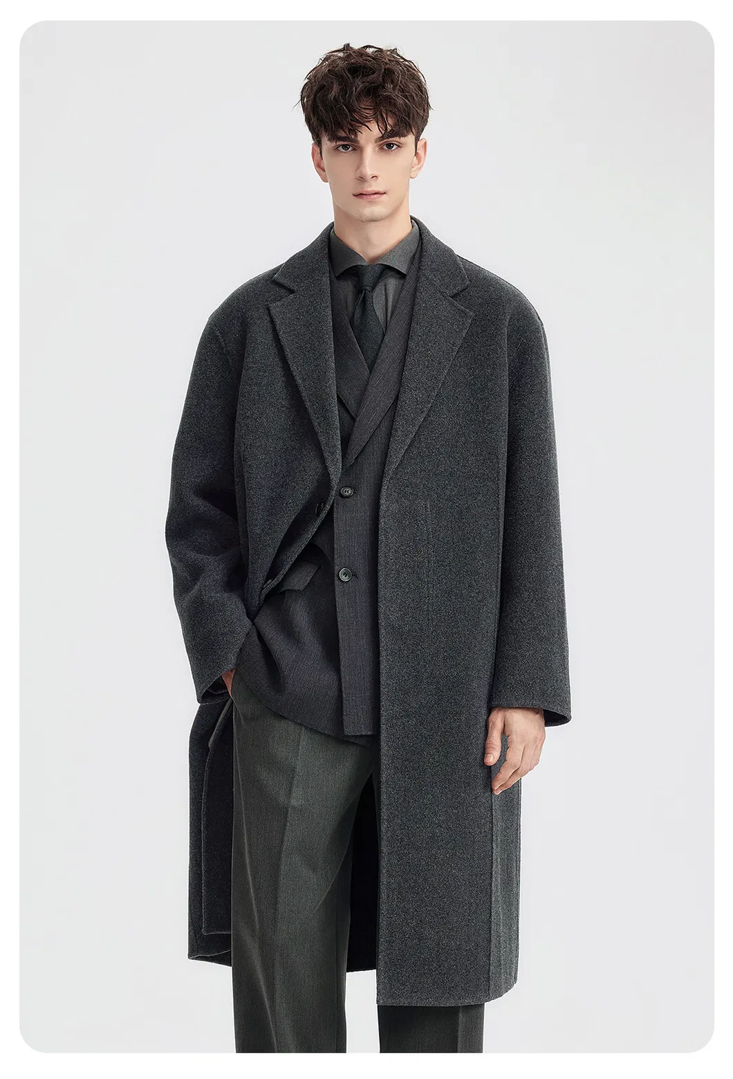 Double Face Wool Coat Detail 2