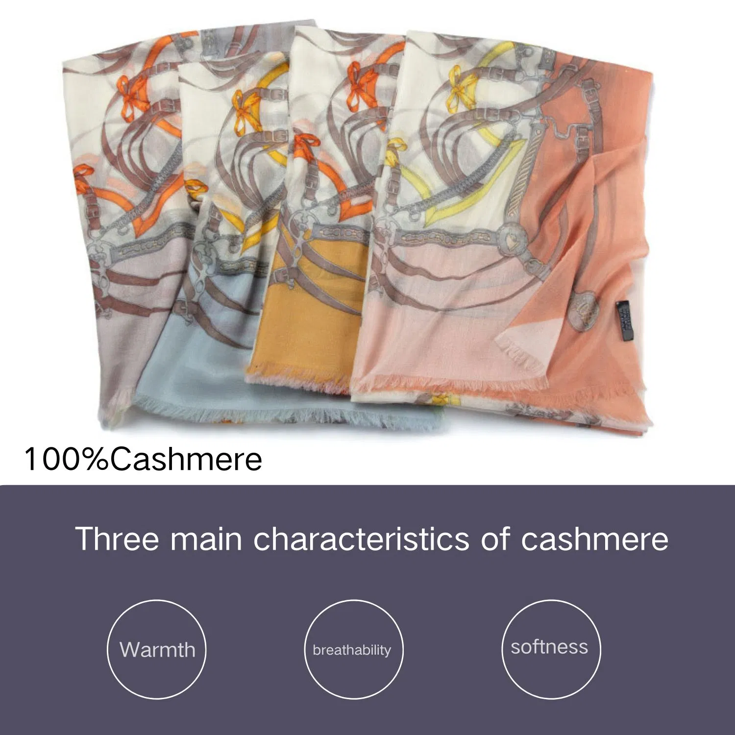 Lightweight Cashmere Fashion Floral Shawl Scarf Breathable Delicate Four Seasons