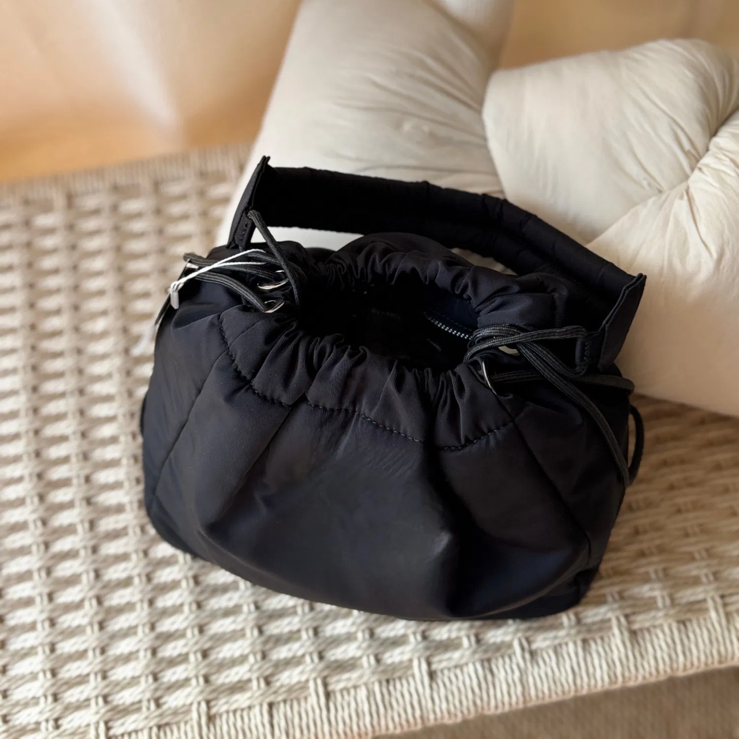 Nylon Drawstring Tote Bag View 1