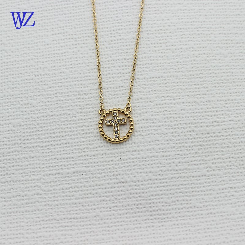 Fashion Wholesale Jewelry Necklace with 24K Gold Stainless Steel Titanium Steel and Customizable Logo