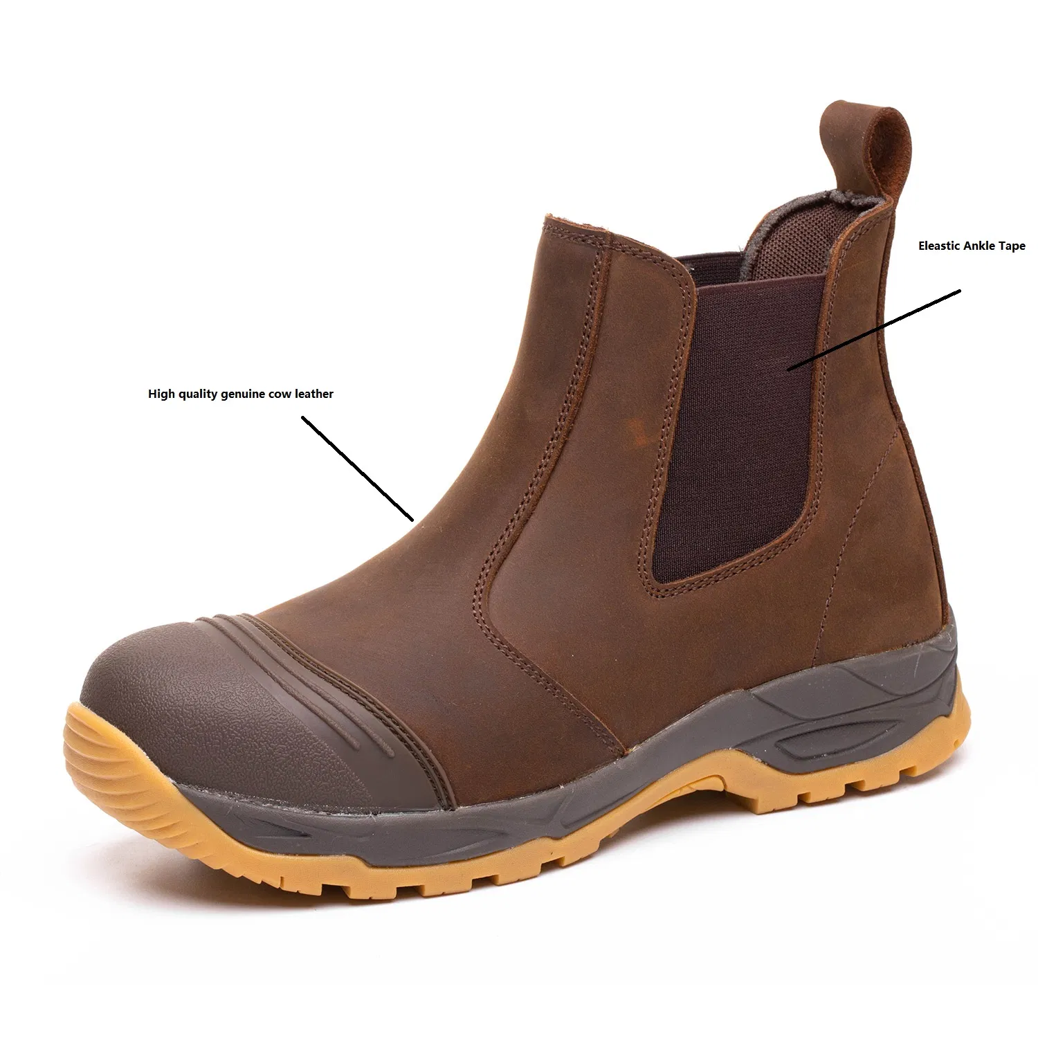 Work Footwear for Men Construction with Chelsea Style