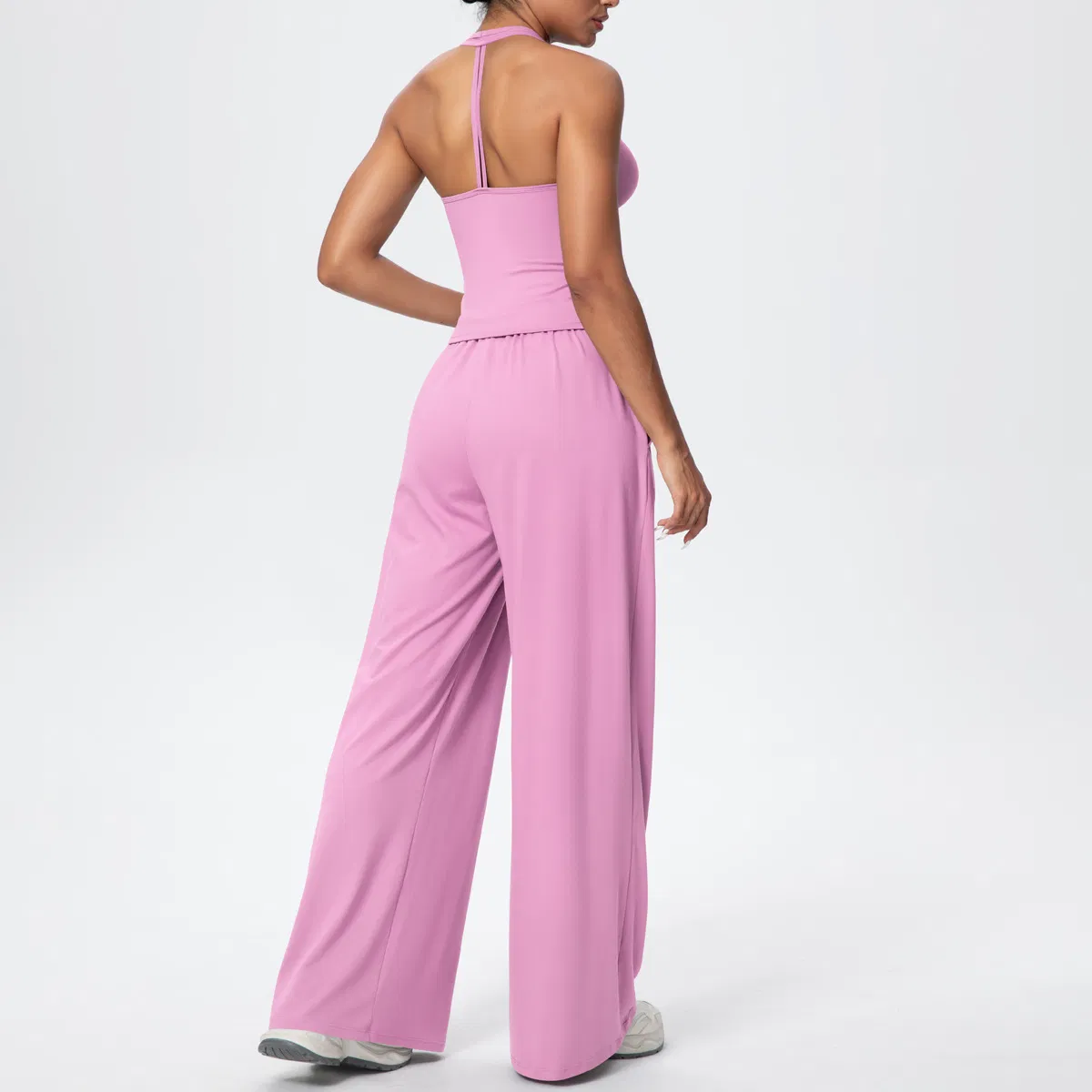 Hot Selling Roupas De Treino 2 Pieces Yoga Sets Loose Casual Sport Sweatpants and Tank Top Gym Fitness Wear Women's Tracksuit