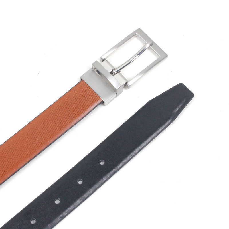 Men Luxury Brand Leather Waist Belt High Quality Two Side Wear Reversible Genuine Leather Belt