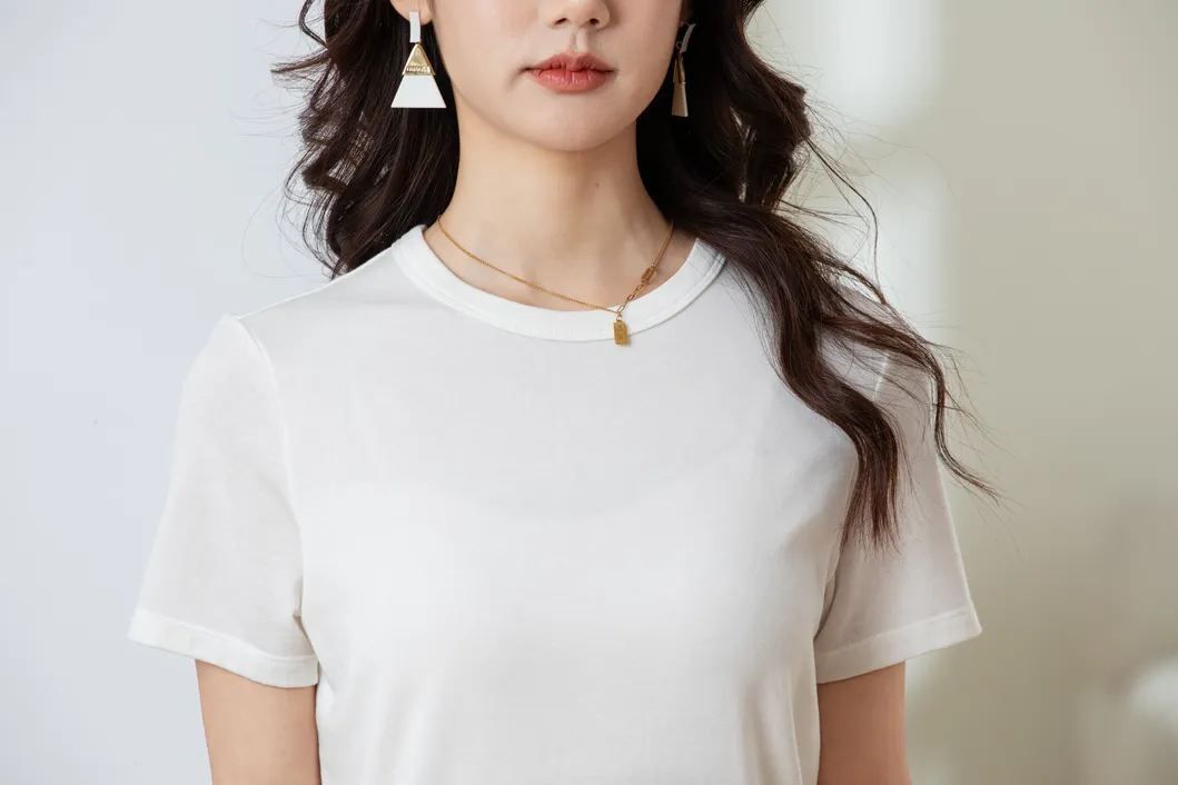 Short Sleeve Plain Tee Shirt 2