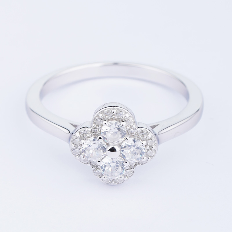 S925 Sterling Silver-Plated Platinum Five-Flower Fashion Jewelry Sets