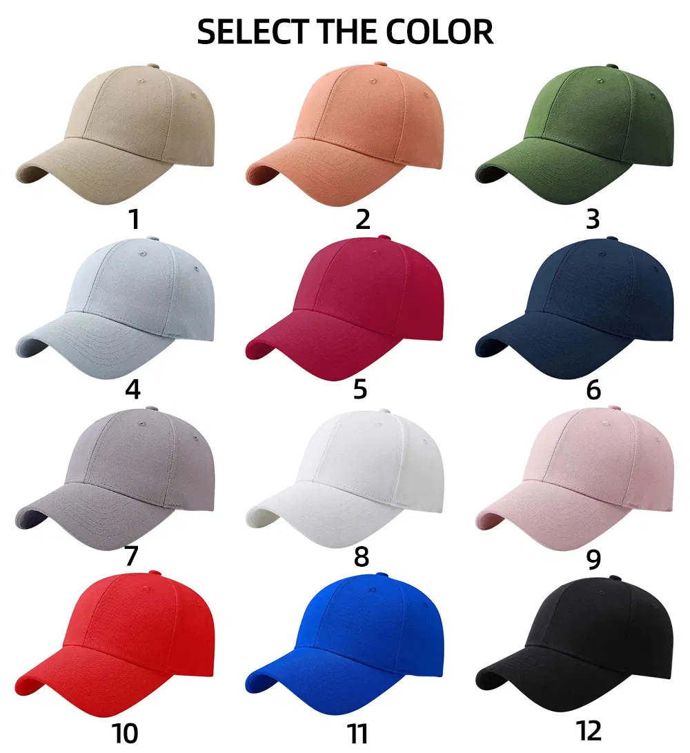 Wholesale Fashion Embroidery Baseball Cap Multi-Color Unisex Cap Hat with Custom Logo