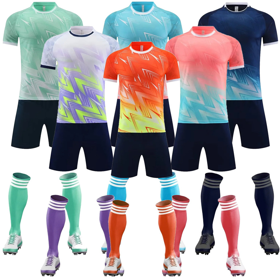Custom Men Casual Short Sleeve Soccer Shirt Polyester Soccer Jersey Wear Club Sublimation Football Uniform
